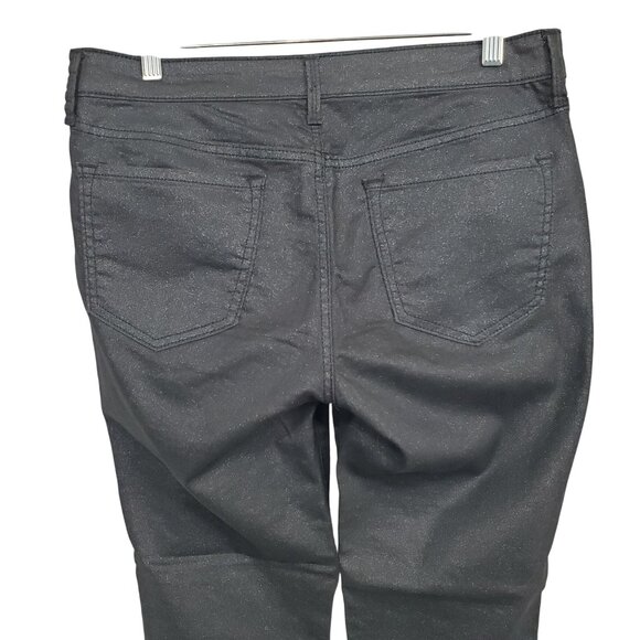 Old Navy Womens 12 Jeans Metallic Slim Leg The Rockstar Mid Rise Stretch Denim - Picture 5 of 13